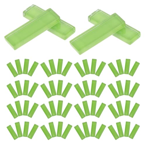 Angoily 2Er-Pack Glas-mosaikfliesen Pack Grün Rechteckige Transparente Mosaikstücke Für DIY Kunstprojekte Handgefertigte Glasstücke Für Wohnkultur Bastelbedarf von Angoily