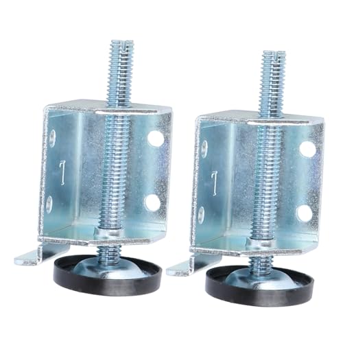 Angoily 2 Paar Verstellbare Schrankfüße Stahl Nivellierfüße für Tisch Sofa und Kleiderschrank Bodenschutz für Unebene Böden von Angoily