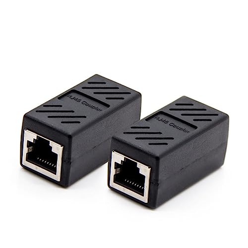 Angoily 2 Pcs Buchse Auf Buchse Netzwerk-LAN- Ethernet-Kabel-koppler-Adapter Für Kabelverlängerung Schwarz Robustes Material Angoily 2 Pcs Buchse Auf Buchse Netzwerk-LAN- Ethernet-Kabel-koppler-Adapter Für Kabelverlängerung Schwarz Robustes Material von Angoily