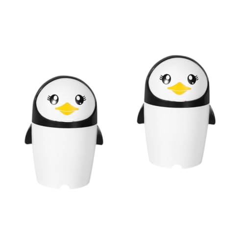 Angoily 2 Stücke Pinguin Mülleimer Mini Mülleimer Deckel Für Schlafzimmer Büro von Angoily