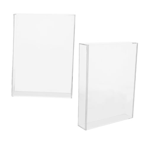 Angoily 2Stücke Acrylbox Rahmen für Trockenblumen Hochtransparente Vitrine mit Ausziehdeckel zur Kreativen Präsentation von Hochzeitssträußen und Erinnerungsstücken Vielseitig von Angoily