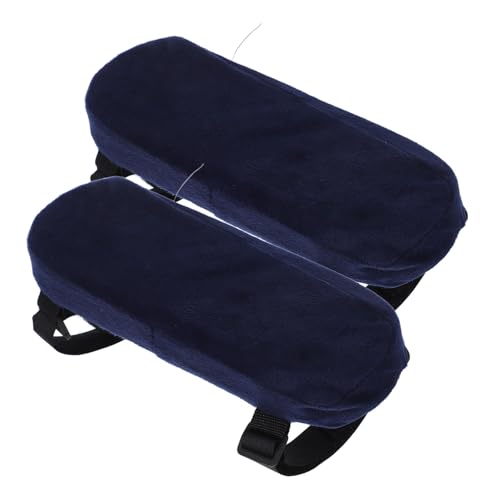 Angoily 2Stücke Armlehnenpolster Für Schreibtischstühle Memory Rutschfestes Design Bequemes Ellenbogen Und Unterarmkissen Abnehmbar Und Waschbar Dunkelblau Für Gaming von Angoily