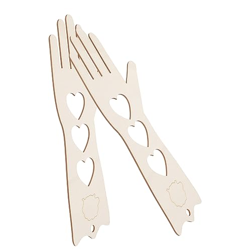 Angoily 2Stücke Holz Fäustlingsblocker Modell Für Strickhandschuhe Handgewebte Werkzeug Zur Größenanpassung Und Dekoration Für Strickerinnen Und DIY Projekte von Angoily