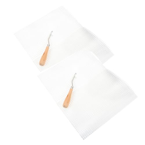 Angoily 2sätze Blanko-Teppich-DIY-Netz Mit Teppich-häkelmaterial Und DIY-teppichnetz Für Häkelwerkzeug Und von Angoily