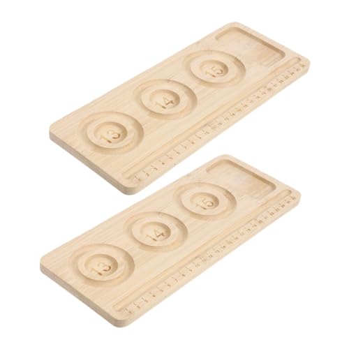 Angoily 2stücke Holzperlenbrett Zur Schmuckherstellung Perlenmatte Für Armbänder Und Fußkettchen Makrameebrett Mit Fächern Zum Sortieren Stabile Bastelfläche Aus Holz Für von Angoily
