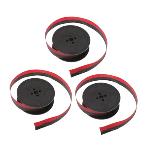Angoily 3 Rollen Mechanisches Schreibmaschinen Farbband Rot Schwarz Nylon Band Kompatibel mit Hohe Absorption Klare Wischfeste Einfache Installation von Angoily