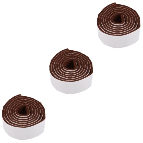 Angoily 3 Rollen Selbstklebende Fußmatten Für Möbel Spielstuhl Stuhl Fußpolster Möbelbodenschoner Bodenschoner Für Barhockerbeine Anti-pad Streifen Schaukelstuhl Fersenkissen Gefühlt Brown von Angoily