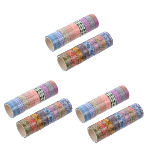 Angoily 3 Sätze Blumen Washi Tape Selbstklebendes Papierband Mit Zarten Blumenmustern Für Diy Journaling Scrapbooking Und Bastelprojekte Rolle 17 Rollen * 3 Angoily 3 Sätze Blumen Washi Tape Selbstklebendes Papierband Mit Zarten Blumenmustern Für Diy Journaling Scrapbooking Und Bastelprojekte Rolle 17 Rollen * 3 von Angoily