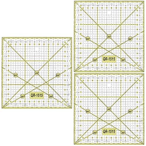 Angoily 3 Stck. Multifunktionales Patchwork Lineal Präzise Schneidelineal mit Gitterlinien für Quilting und Näharbeiten Geeignet für Links und Rechtshänder Hochwertigem Gefertigt Angoily 3 Stck. Multifunktionales Patchwork Lineal Präzise Schneidelineal mit Gitterlinien für Quilting und Näharbeiten Geeignet für Links und Rechtshänder Hochwertigem Gefertigt von Angoily
