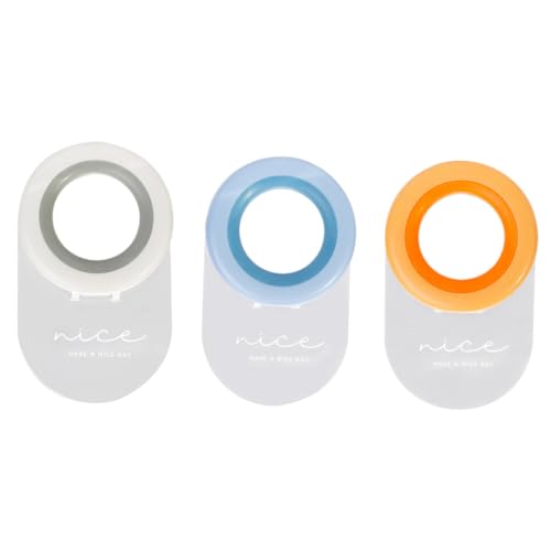 Angoily 3 Stück Aufkleber Griff Toilettendeckel Pull Handles für Wc Sitz und Möbel Klebbarer für Schrank Schublade Robust und Einfach zu Montieren in Warmorange Himmelblau von Angoily