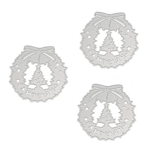 Angoily 3 Stück DIY Weihnachtskranz Stanzformen aus Langlebigem Kohlenstoffstahl Glatte Oberfläche für Bastelbedarf und Kinderhandwerk Kreativität von Angoily
