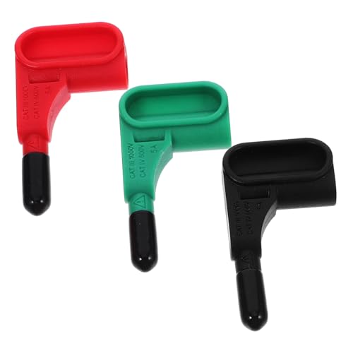 Angoily 3 Stück Magnetische Testsonde Bananenstecker Multimeter Prüfspitzen Farbcodiert für Zuverlässige Messungen Schnelles Stecken Langlebige Messspitzen Zubehör von Angoily