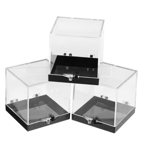 Angoily 3 Stück Schmuck-Display-Box Musterkoffer klein Displayrahmen aus Kunststoff Vitrine aus Stein Edelstein Vitrine Anzeige Showcase Rock -Vitrine -Hülle Plastik Schwarz Angoily 3 Stück Schmuck-Display-Box Musterkoffer klein Displayrahmen aus Kunststoff Vitrine aus Stein Edelstein Vitrine Anzeige Showcase Rock -Vitrine -Hülle Plastik Schwarz von Angoily