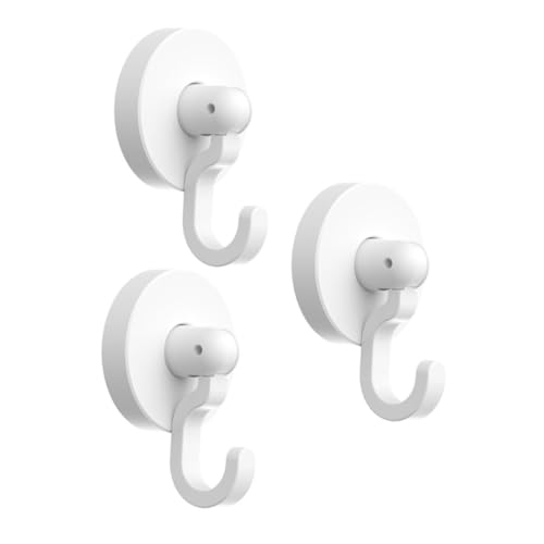 Angoily 3 Stück Selbstklebende Wandhaken Weiß Rostfreie Mehrzweck Türhaken für Bad Küche Wohnzimmer Starke Haftkraft für Handtücher Kleidung Küchenutensilien Vielseitig Einsetzbar von Angoily