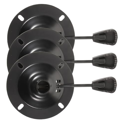 Angoily 3 Stück Stuhl Chassis -Tablett Bürostuhlteile Rolle schwenken Office Chair Accessoire Ersatz-Stuhlbasis Spielstuhlbasis bequemer Stuhldrehteil Eisen Black von Angoily