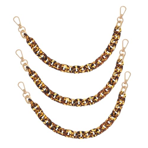 Angoily 3 Stück Teiliges Acryl-handtaschenketten Leopardenmuster Leichter Langlebiger Schulterriemen Vielseitig als Taschenriemenersatz Handtaschen Handykettenzubehör für Damen Angoily 3 Stück Teiliges Acryl-handtaschenketten Leopardenmuster Leichter Langlebiger Schulterriemen Vielseitig als Taschenriemenersatz Handtaschen Handykettenzubehör für Damen von Angoily