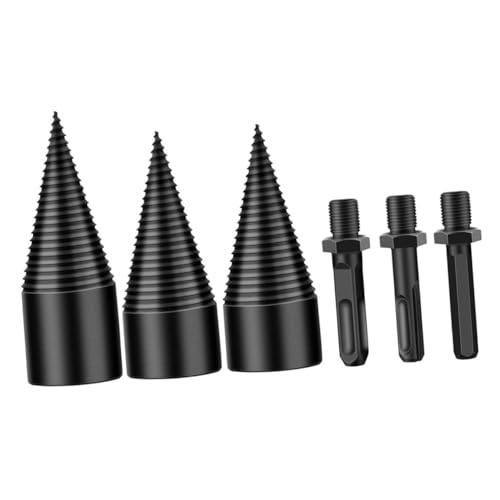 Angoily 3 Stück Teiliges Holzspalter bohrer Kegelspalter mit Anti rutsch Nut für Bohrmaschinen Brennholzspalter Effizient Robust für Camping Haushalt Landwirtschaft Angoily 3 Stück Teiliges Holzspalter bohrer Kegelspalter mit Anti rutsch Nut für Bohrmaschinen Brennholzspalter Effizient Robust für Camping Haushalt Landwirtschaft von Angoily