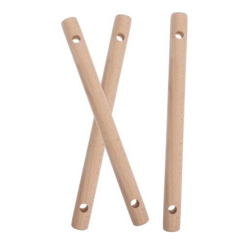 Angoily 3 Stück Teiliges Holzstäbe mit Vorgebohrten Löchern Stabile Leiterstufen Ersatzstäbe aus Massivem Holz Splintfrei und Glatt für DIY Seilleiter und Bastelprojekte von Angoily