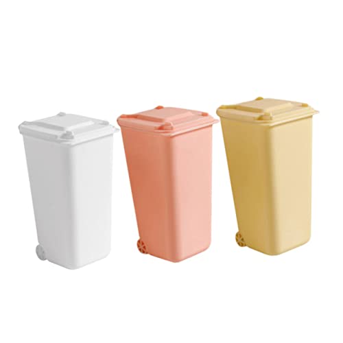 Angoily 3 Stück Teiliges Mini Tischmülleimer mit Deckel Kleiner Papierkorb für Büro Kinderzimmer und Zuhause Kompakter Abfallbehälter mit Geruchsdichtem Deckel Weiß Rosa und Gelb Angoily 3 Stück Teiliges Mini Tischmülleimer mit Deckel Kleiner Papierkorb für Büro Kinderzimmer und Zuhause Kompakter Abfallbehälter mit Geruchsdichtem Deckel Weiß Rosa und Gelb von Angoily
