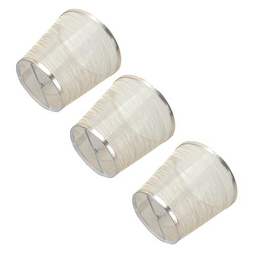 Angoily 3 Stück Teiliges Transparenter Stoff lampenschirme Goldfarbene Clip befestigung Feines Mesh für Deckenleuchte Zuhause Geeignet für Schlafzimmer Wohnzimmer Schützende Warme von Angoily