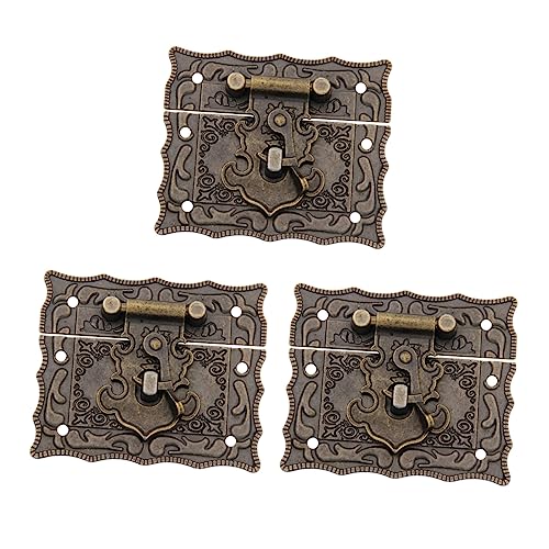 Angoily Elegantes Aufbewahrungsbox-schloss 3er-pack Retro-schnalle Weinkisten-schloss Türschnalle Für Die Inneneinrichtung von Angoily