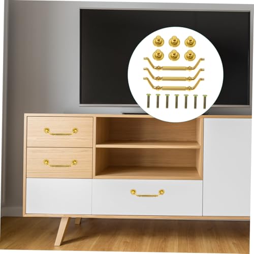 Angoily 3 Stück Vintage Möbelgriff Goldfarbene Schrankgriffe aus Rostbeständig und Kratzfrei für Kleiderschränke Küchen Wohnzimmerschränke Eleganter Retro stil Angoily 3 Stück Vintage Möbelgriff Goldfarbene Schrankgriffe aus Rostbeständig und Kratzfrei für Kleiderschränke Küchen Wohnzimmerschränke Eleganter Retro stil von Angoily