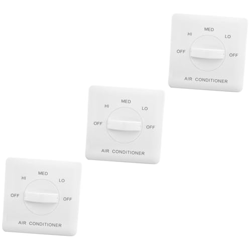 Angoily 3 Stücke Thermische Control Controller Klimaanlage Fan Coil Control Weiß Angoily 3 Stücke Thermische Control Controller Klimaanlage Fan Coil Control Weiß von Angoily