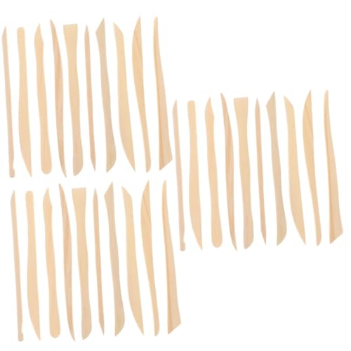 Angoily 30 Stck. Teiliges Holz Töpferwerkzeug Doppelseitige Modellier und Schnitzwerkzeuge für Vielseitiges Clay Sculpting Kit zum Formen Glätten und Gestalten von Skulpturen und von Angoily