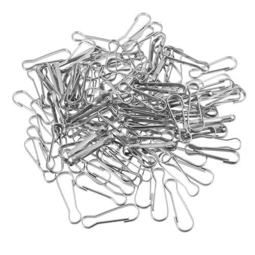 Angoily 30 Stück Edelstahlschwein Gallenblase Karabinerhaken aus Edelstahl Lanyard Clasp -Haken Tag Hooks DIY Hängende Clip -Flag -Haken Kettenhaken -ID -Name Rostfreier Stahl Silber von Angoily