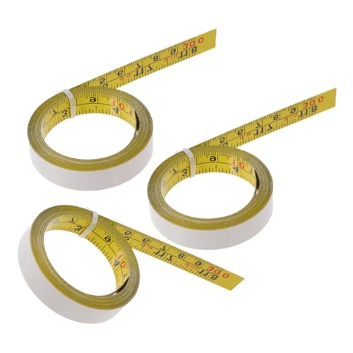 Angoily 3Roll Selbstklebendes Stahl-maßband Metrische und Imperiale Einteilung Selbsthaftendes Lineal für Holzarbeiten Nähen und Präzises Konturmarkieren Langlebiges Stahlmaßband Angoily 3Roll Selbstklebendes Stahl-maßband Metrische und Imperiale Einteilung Selbsthaftendes Lineal für Holzarbeiten Nähen und Präzises Konturmarkieren Langlebiges Stahlmaßband von Angoily