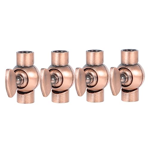 Angoily 4 STÜCKE Teiliges Kompakter Zweifacher Dreh Lampenstecker in Rotbronze Universeller Lampenverbinder für Retro Wand und Spotbeleuchtung Einfache Montage für DIY Lichtdekoration von Angoily