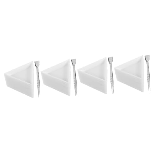 Angoily 4 Sätze Bead Sorting Tray Diamant Malerei Aufbewahrungsschalen Pinzette für Nail Art DIY Handwerk und Strass Dekoration von Angoily