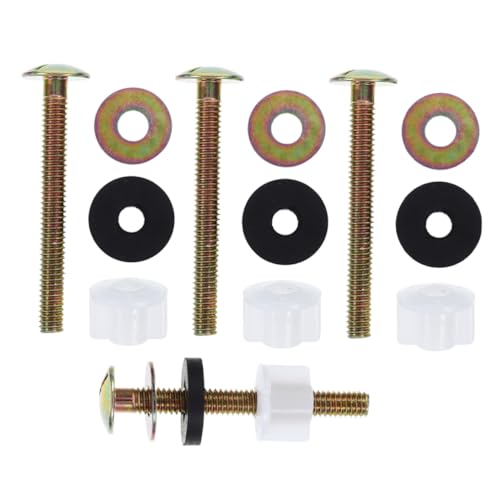 Angoily 4 Sätze Befestigungsschrauben Toilettensitz Wc Schrauben Ersatzkit mit Gummidichtung für Stabile Montage und Vielseitige Kompatibilität bei Toilettendeckeln Angoily 4 Sätze Befestigungsschrauben Toilettensitz Wc Schrauben Ersatzkit mit Gummidichtung für Stabile Montage und Vielseitige Kompatibilität bei Toilettendeckeln von Angoily