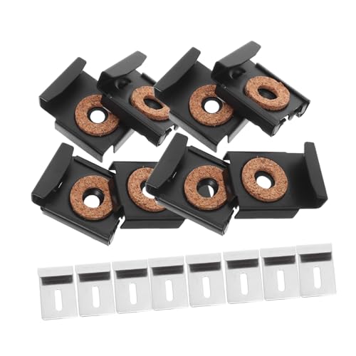 Angoily 4 Sätze Edelstahl Spiegelhalterung für Spiegel Wandmontierte Halteklammern Rostfrei Spiegelklemmen für Bad und Wohnräume Einfache Installation Stabile Befestigung von Angoily