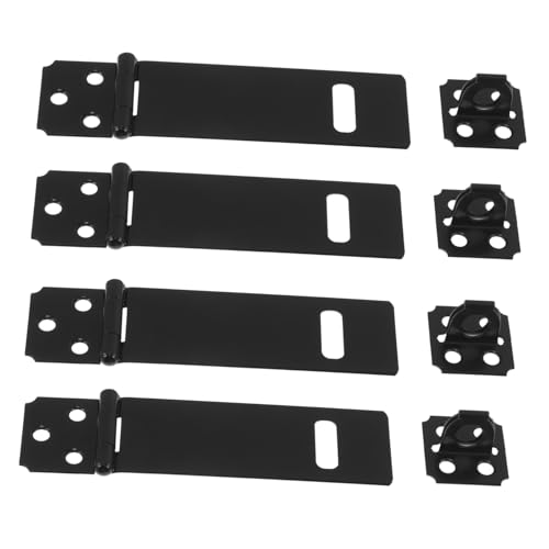 Angoily 4 Sätze Heavy Duty Padlock Hasp Latch für Schranktüren Scheunentüren Aufbewahrungsboxen Einfache Montage Hohe Belastbarkeit Vielseitig für Innen Außenbereich von Angoily