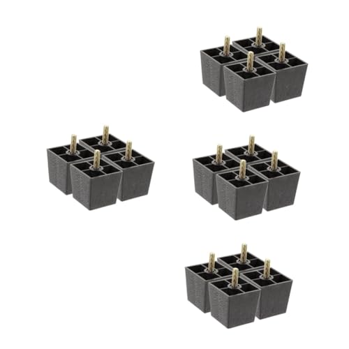 Angoily 4 Sätze Möbelbeine Bettfüße Wunderbeine Kissen Verstellbarer Tisch Austausch Der Bettbeine Couch Verstellbare Beine Stuhlbeine Austauschen Kommode Bein Metall Black 4 Stück * 4 von Angoily