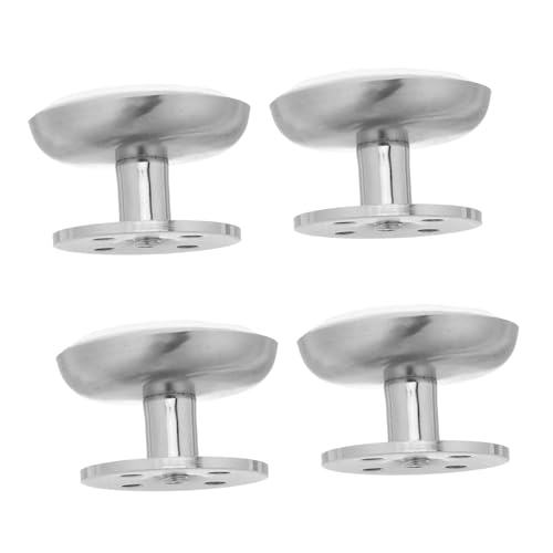 Angoily 4 Satz Verstellbare Edelstahl-möbelfüße mit Schrauben Robuste Runde Metallbeine für Schränke Sofas Betten Tische Flexible Höhenanpassung für DIY-möbel und Ausgleich Unebener Böden von Angoily