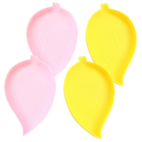 Angoily 4 Stück Diamant-Malscheibe bastel Organizer bastelorganisator Maniküre-Tablett Diamantbild-Zubehör Diamanten Perlen Tabletts Diamantsortierschale Diamant-Bildablage Plastik von Angoily