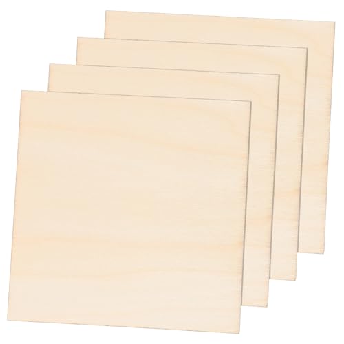 Angoily 4 Stück Diy Holzscheiben zum Malen Unbehandelte Quadratische Holzplättchen für Kreative Bastelideen für Fantasie Angoily 4 Stück Diy Holzscheiben zum Malen Unbehandelte Quadratische Holzplättchen für Kreative Bastelideen für Fantasie von Angoily