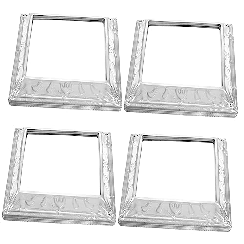 Angoily 4 Stück Eisen Fußabdeckungen für Pfosten Quadratische Basis für Geländer Rostfreies Design für Zaun Handlauf und Pavillon Einfache Installation Angoily 4 Stück Eisen Fußabdeckungen für Pfosten Quadratische Basis für Geländer Rostfreies Design für Zaun Handlauf und Pavillon Einfache Installation von Angoily