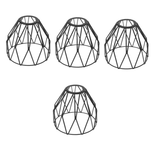 Angoily 4 Stück Eisen Kunst Lampenschirm für Pendelleuchte Deckenleuchte und Flurlampe Schlichtes Design Dekoratives Lichtzubehör für Restaurant Hotel Wohnzimmer Stilvoll und Einsetzbar von Angoily