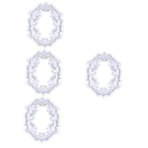 Angoily 4 Stück Flexible Silikonform für Fotorahmen Gießen Reißfestes Formstabiles DIY Bildrahmen Mold für Epoxidharz Leicht zu Reinigen Wiederverwendbar für Heimdeko und Bastelgeschenke von Angoily