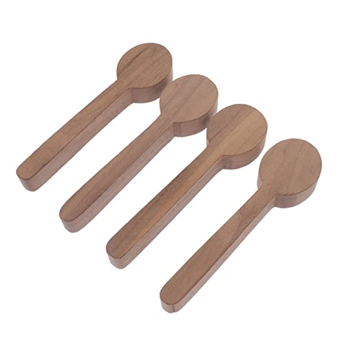 Angoily 4 Stück Holzlöffel Diy Bastelbedarf Unfertige Holzlöffel zum Schnitzen Handgemachte Walnussholz für Projekte und Holzschnitzerei von Angoily