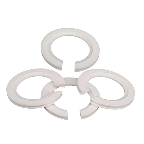 Angoily 4 Stück Lampenschirm Adapterring Teiliges Einfache Installation Kompatibel mit Tisch und Deckenlampen Weiß PP Material für LED Lampen und Glühbirnen von Angoily