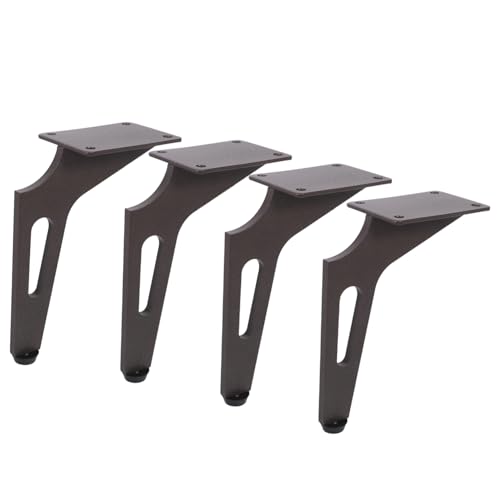 Angoily 4 Stück Metall Möbelfüße Hohe Seitenmontage für Sofa Tv Schrank Bett und Kommode Robuste Möbelbeine mit Montageplatte für Stabile und Langlebige Unterstützung von Angoily