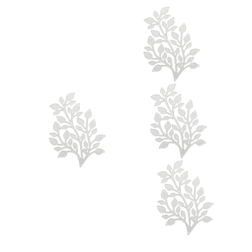 Angoily 4 Stück Präge Messer Form Ausgeschnitten Blatt Gestanzt Scrapbooking Stanzschablone Für Kinderhandwerk Sterben Blattausschnitte Papierhandwerk Silber Kohlenstoffstahl von Angoily