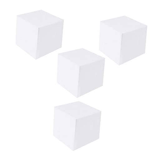 Angoily 4stücke Skulpturenblock Quadratisch Weiß Set Für Modellieren Kuchenformen Backformen DIY Kunst Handwerk Bastelwürfel von Angoily