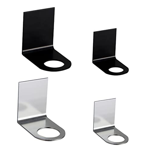 Angoily 4 Stück Seifenspender Regalhalterung Körperwaschbehälter Aufhänger Haken Selbstklebend Wandhaken Flaschenregal Wandhängeregal Wand Badezimmer Aufbewahrungshalterung Schwarz Regal von Angoily