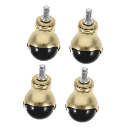 Angoily 4 Stück Teiliges Bürostuhlrollen Gold Kugelrollen Geräuscharm Verschleißfest für Hartböden Teppiche Home Office Möbel Ersatzrollen Angoily 4 Stück Teiliges Bürostuhlrollen Gold Kugelrollen Geräuscharm Verschleißfest für Hartböden Teppiche Home Office Möbel Ersatzrollen von Angoily