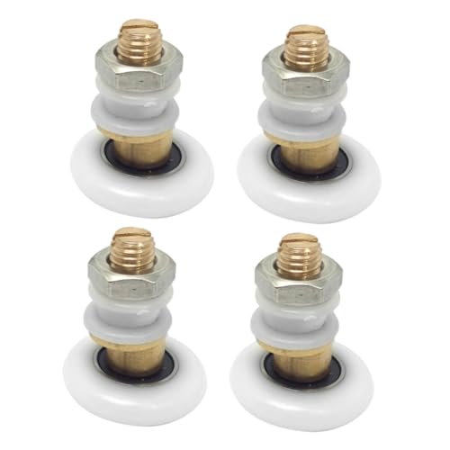 Angoily 4 Stück Teiliges Duschkabinen schiebetürrollen Robustem Material Großer Lager pulley Leicht zu Installieren Stabile und Ruckelfreie Glas schiebetürführung für Badezimmer Angoily 4 Stück Teiliges Duschkabinen schiebetürrollen Robustem Material Großer Lager pulley Leicht zu Installieren Stabile und Ruckelfreie Glas schiebetürführung für Badezimmer von Angoily